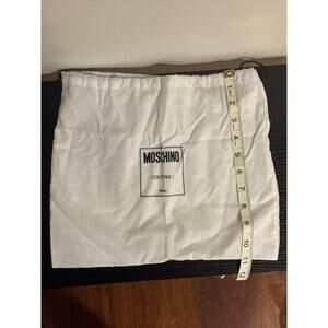 MOSCHINO DRAWSTRING CLOTH DUST BAG. 13” x11”